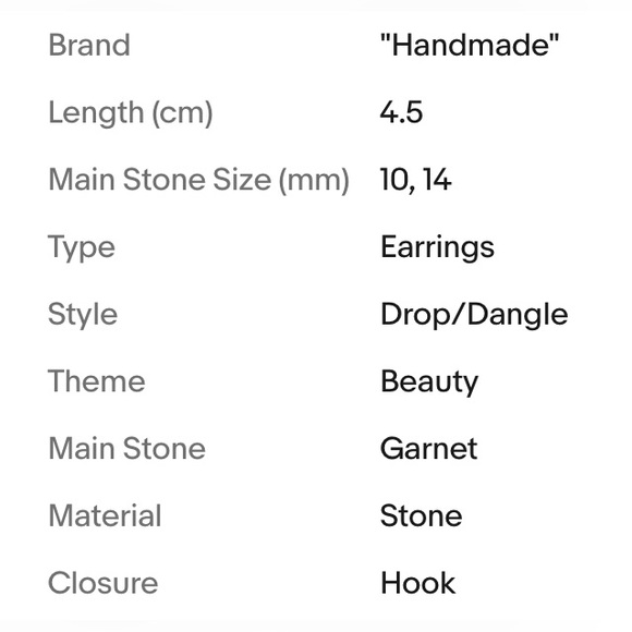 GARNET EARRINGS - Picture 3 of 12